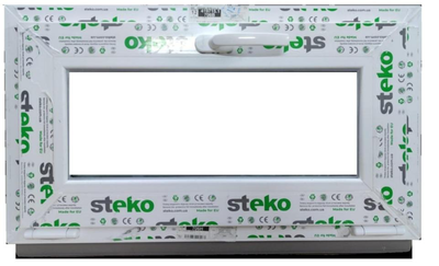 Вікно металопластикове Steko 450 х 700 мм відкривання вниз (Steko 9)