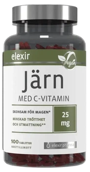 Залізо з вітаміном C ElexirPharma 100 таблеток