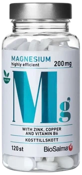 Магній 200мг + Цинк, Мідь & B6 BioSalma 120 таблеток