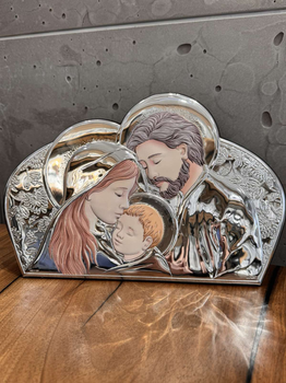 Срібна ікона Свята Сім'я (AE 0203 2D) 10x15 см