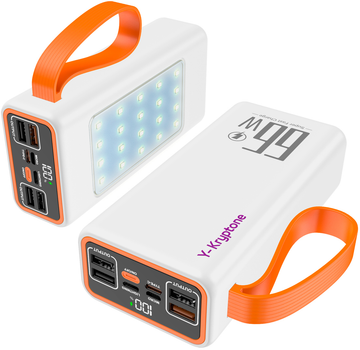 УМБ Y-Kryptone GT-32 LED Light 30000 mAh 66W White (YK-GT32L-WH)