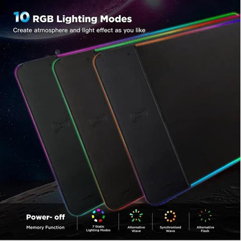 Килимок для миші з бездротовим зарядним пристроєм Choetech (T543-F) RGB Illuminated 15 Wireless Charging (