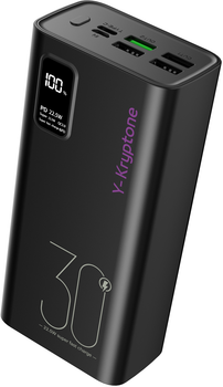 УМБ Y-Kryptone GT-33 30000 mAh 22.5W Black (YK-GT33-B)