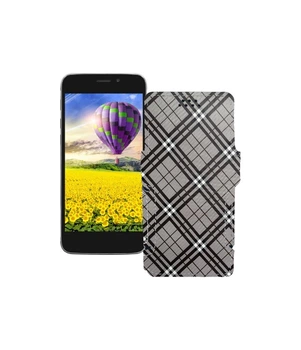 Чохол-книжка з екошкіри для телефону Impression ImSmart C501 Клітинки