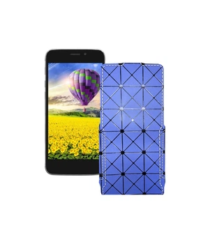Чохол-флип з екошкіри для телефону Impression ImSmart C501 Синій ромб