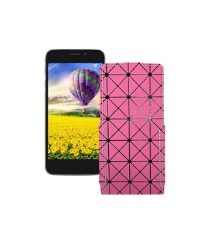 Чохол-флип з екошкіри для телефону Impression ImSmart C501 Рожевий ромб