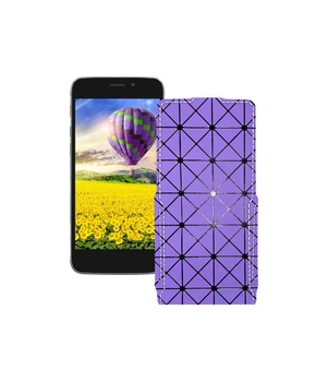Чохол-флип з екошкіри для телефону Impression ImSmart C501 Фіолетовий ромб