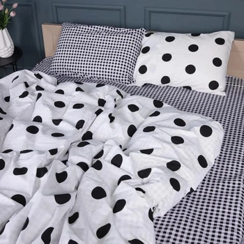 Комплект постельного белья MirSon полуторный евро 160x220 см 17-0664 Cell Circles бязь (2200010037852)