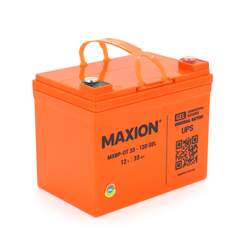 Аккумуляторная батарея GEL MAXION BP OT 12V 33Ah (195 х 130 х 153), 10.35kg