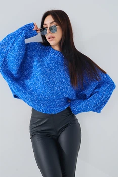 Джемпер однотонний жіночий Femme 10100 One Size Електрік