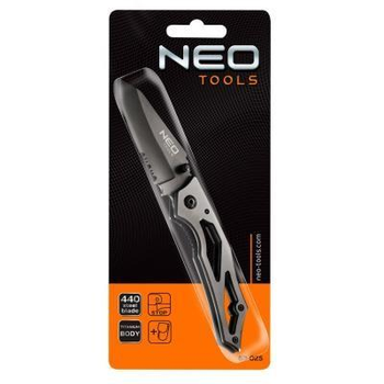 Ніж Neo Tools складаний з фiксатором, титановий (63-025)
