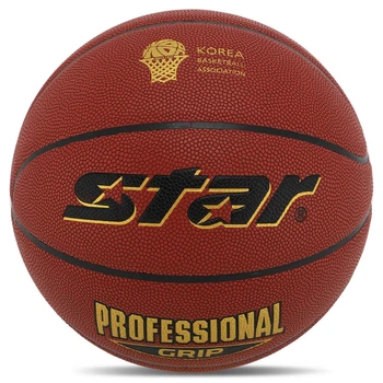 Баскетбольный мяч №7 STAR PROFESSIONAL GRIP Полиуретан для зала для улицы коричневый BB3167C