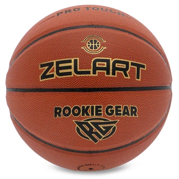 Баскетбольный мяч №7 ZELART ROOKIE GEAR Полиуретан для зала коричневый GB4430