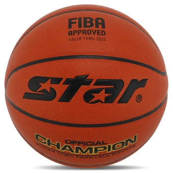 Баскетбольный мяч №7 STAR CHAMPION FIBA Полиуретан для зала для улицы оранжевый BB317