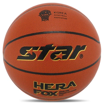 Бескетбольный мяч №7 STAR HERA FOX Полиуретан для зала для улицы оранжевый BB4707C