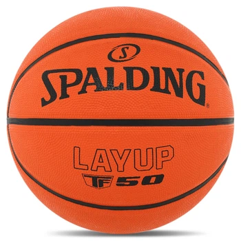 Баскетбольний м'яч №7 гумовий SPALDING LAYUP TF-50 для зали для вулиці помаранчевий 84332Z