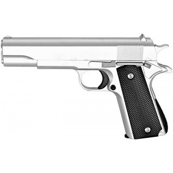 Страйкбольний пістолет Colt M1911 Galaxy G13S метал пластик сріблястий