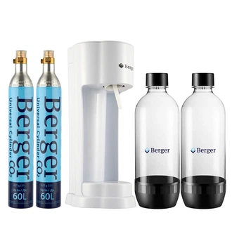 Набор Сифон Berger / Sodastream SM-102 White + Бутылка Berger 1L + Баллон Berger CO2 (SM-102+BBV-01+BB-01xS)