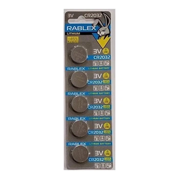 Батарейка литиевая CR2032 RABLEX MagicPower+45%LifeTime Lithium 3V SC (5 шт) Grey
