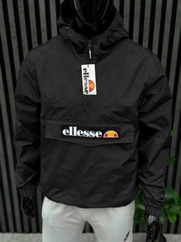 Чоловіча спортивна куртка вітровка ELLESSE XL Чорна (CD-785)