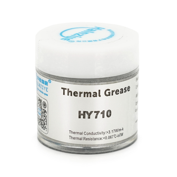 Термопаста теплопроводная паста термопроводная hy-710 10g банка grey для процессора видеокарты ноутбука