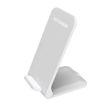 Бездротовий зарядний пристрій Тримач - підставка Qi Fast Charger 15W для iPhone та Android White