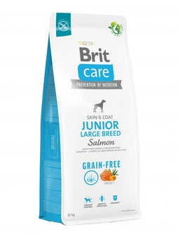 Сухой беззерновой корм Brit Care Dog Grain-free Junior Large Breed для щенков крупных пород с лососем 12 кг