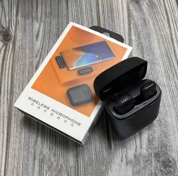 Беспроводной петличный микрофон Ulanzi для iPhone с функцией шумоподавления и высоким качеством звука Черный