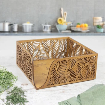 Деревянная салфетница VANZA Leaf дуб S