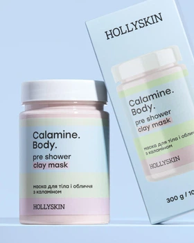 Маска для тела и лица HOLLYSKIN Calamine Body с каламином против прыщей акне 300 мл