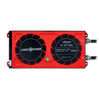 Контроллер защиты LiFePO4 LogicPower LP BMS 12В 4S, Dis 150А, Ch 75А, функция балансировки