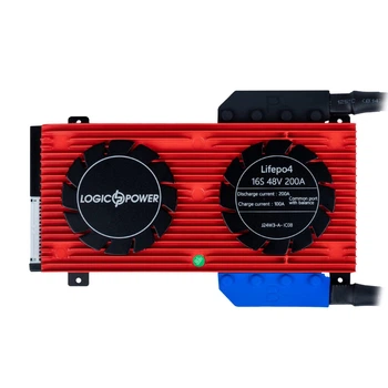Система управления аккумулятором (BMS) LogicPower LP LiFePO4 48В 16S, 200A/100A, встроенный балансир