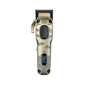 Машинка для стрижки VGR V-027 8 насадок 2600 mAh 7000 RPM LED display Gold (9060)