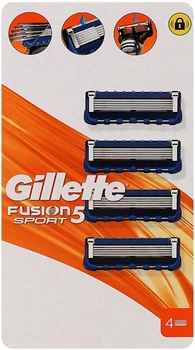 Сменные картриджи для бритья (лезвия кассеты) мужские Gillette Fusion 5 SPORT 4 шт