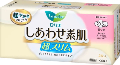 Ультратонкие гигиенические прокладки Kao Laurier Happy Skin Regular Day Use Slim 20.5 см 24 шт (4901301282408)