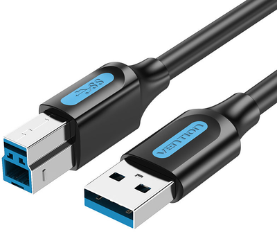 Кабель для принтера Vention USB Type-A - USB Type-B v3.0 1 м Black (COOBF)