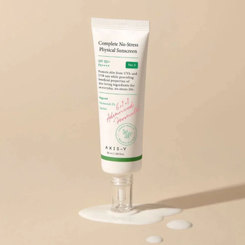 Сонцезахисний крем для обличчя Axis-Y Complete No-Stress Physical Sunscreen V.3 Spf 50+/PA++++ 50 мл (8809634610119)