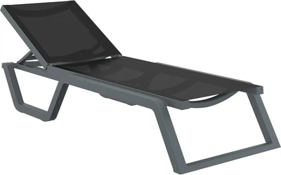 Шезлонг полипропиленовый Siesta Rio Dark Grey Black