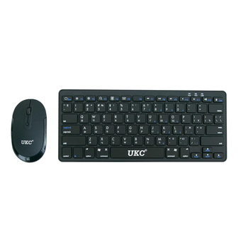 Супер плоская клавиатура и мишка беспроводная Ukc wireless charge ART- K08/ 4711 Черный