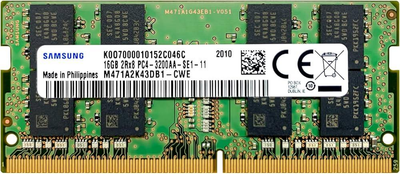 Samsung 16GB DDR4 3200MHz SO-DIMM оперативна пам'ять для ноутбуків, CL22, Non-ECC, 1.2V (M471A2K43EB1-CWE)