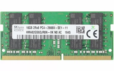 SK hynix 16GB DDR4 2666MHz SO-DIMM, Non-ECC, 1.2V для ноутбуків (HMA82GS6DJR8N-VK)