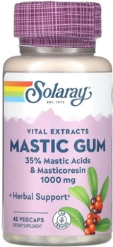 Смола мастикового дерева Solaray Mastic Gum 1000 мг 45 капсул в упаковке (ARE-573712)