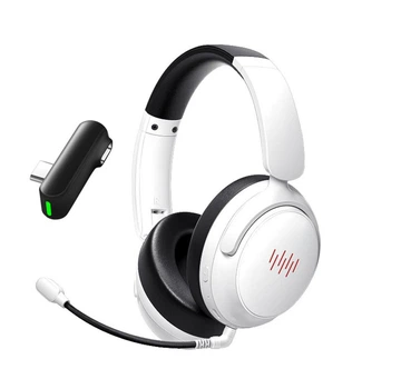 Геймерська гарнітура Headset X13 ігрові бездротові накладні повнорозмірні навушники з мікрофоном Bluetooth 5.3 + 2.4G + AUX для ПК PS4 PS5 телефону White