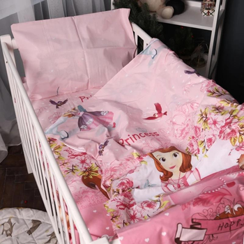 Комплект дитячої постільної білизни Mirson Kids Time 17-0701 Princess Sofia 110 x 140 см Бязь (2200010458602)