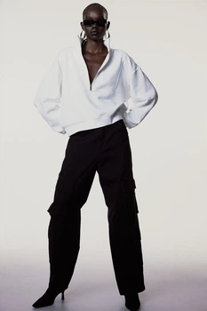 Штани-карго H&M 271203810 36 Чорний