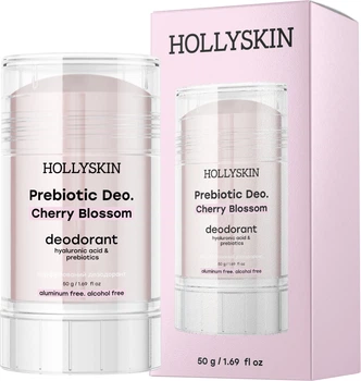 Парфюмированный дезодорант Hollyskin Prebiotic Deo Cherry Blossom с гиалуроновой кислотой и пребиотиками 50 г (4823109702295)