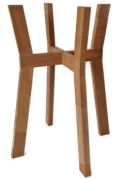 Подставка для вазонов WoodDecor косоногая маленькая бук 210x495x390мм покрытие маслом