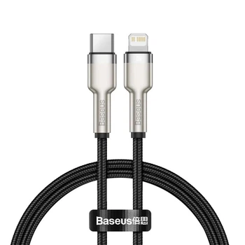 Кабель Baseus Cafule Series Metal Data Cable Type-C to Lightning PD 20W 1m Black (CATLJK-A01)