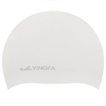 Шапочка для плавания силиконовая для взрослых YINGFA C0081 (силикон, размер L, белый)