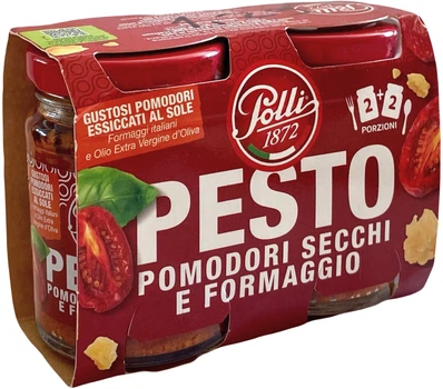Упаковка соуса Pesto POLLI Pomodori secchi e formaggio 90 г х 2 шт (8001310004216)